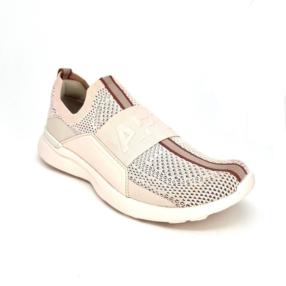 APL TechLoom Bliss Knit Women’s Running Shoe Size 6.5 Blush Pink Mocha Latte New - Picture 1 of 14